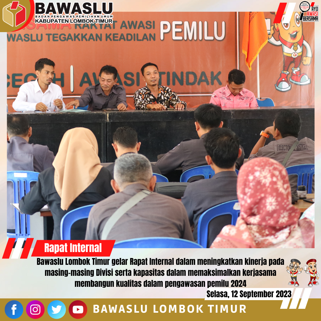 Rapat Internal dalam meningkatkan kinerja pada masing-masing Divisi