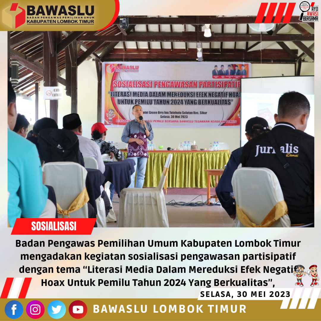 Sosialisasi Pengawasan Partisipatif Literasi Media Dalam Mereduksi Efek Negatif Hoax"""