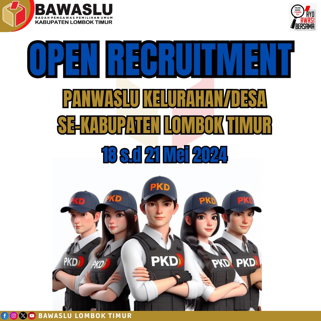 Bawaslu Buka Rekrutmen PKD