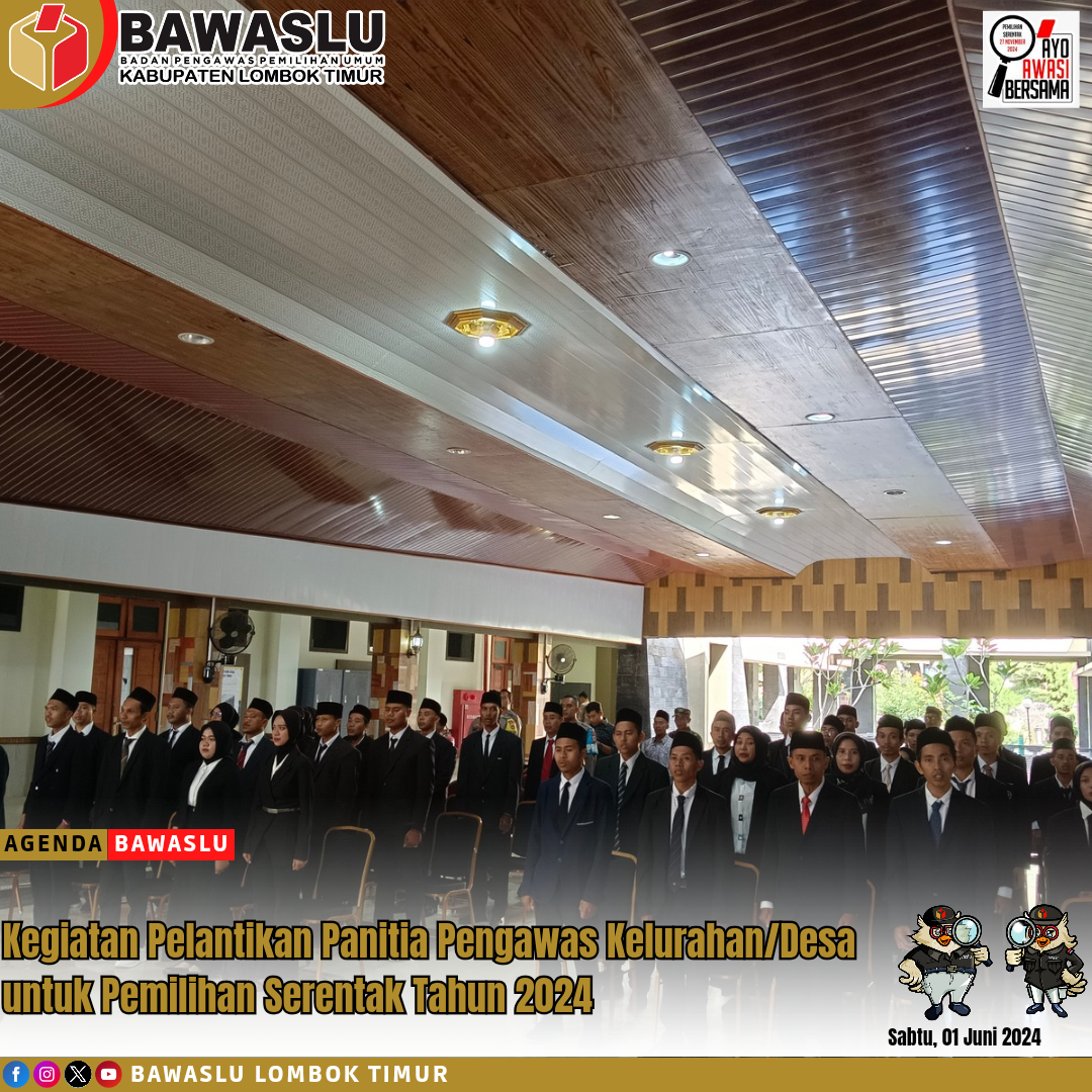 254 PKD Sah Dilantik Untuk Pengawasan Pemilihan 2024