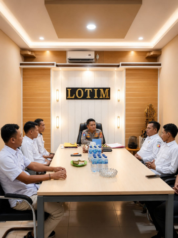 Kunjungan Anggota Bawaslu Lotim ke Kapolres Lotim