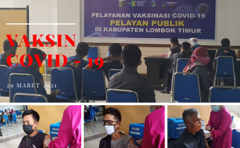 Staf Bawaslu Lotim diVaksin Tahap Pertama
