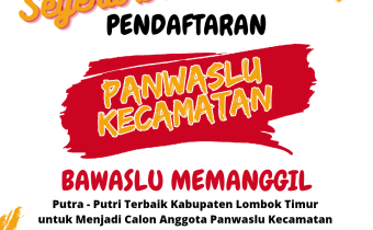Pengumuman Pendaftaran PANWASLU Kecamatan dalam PEMILU Tahun 2024